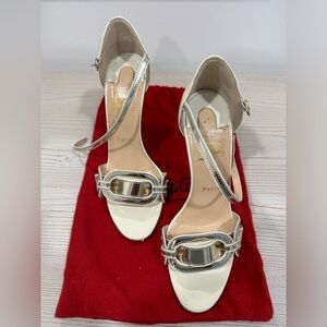 White & Silver Sandals